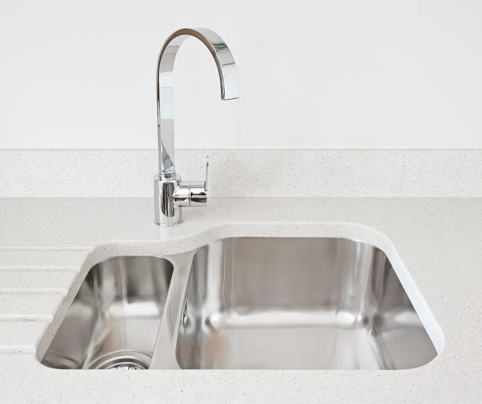 how to polish a stainless steel sink with flour