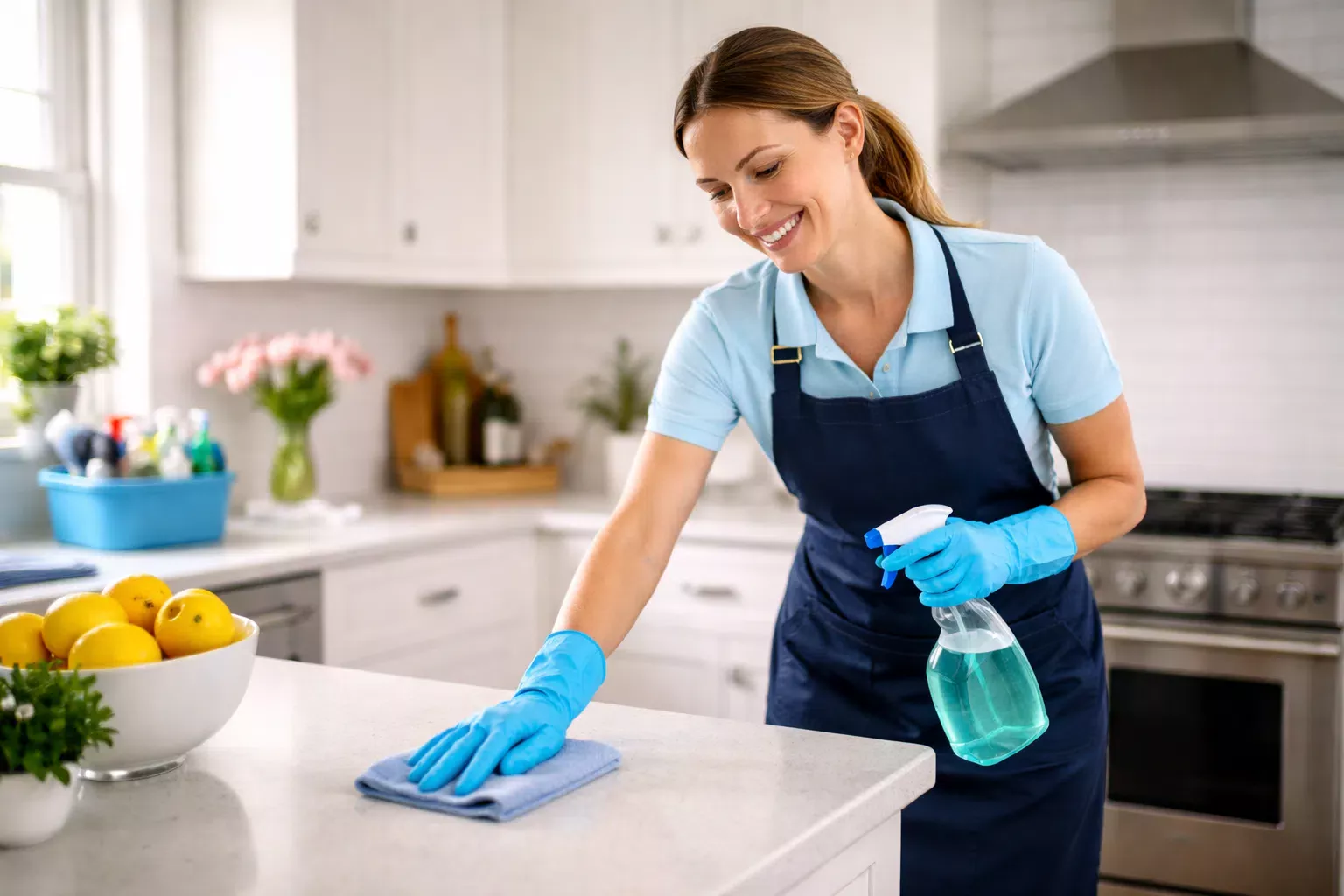 cleaning a kitchen is easier with no clutter cleaning a kitchen is easier with no clutter