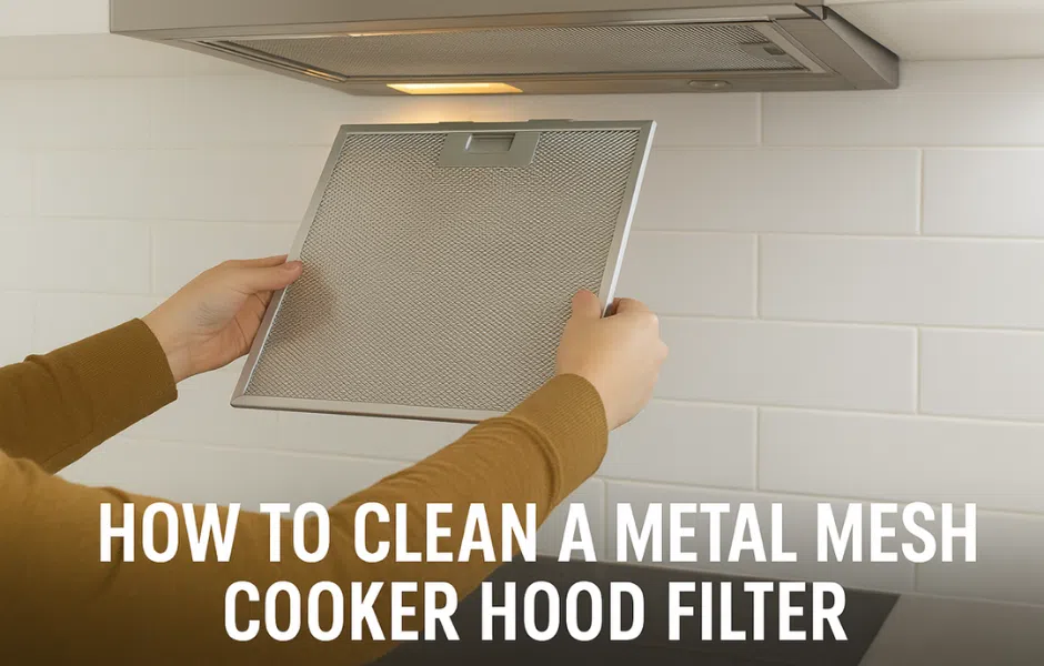 how to clean a metal mesh cooker hood filter