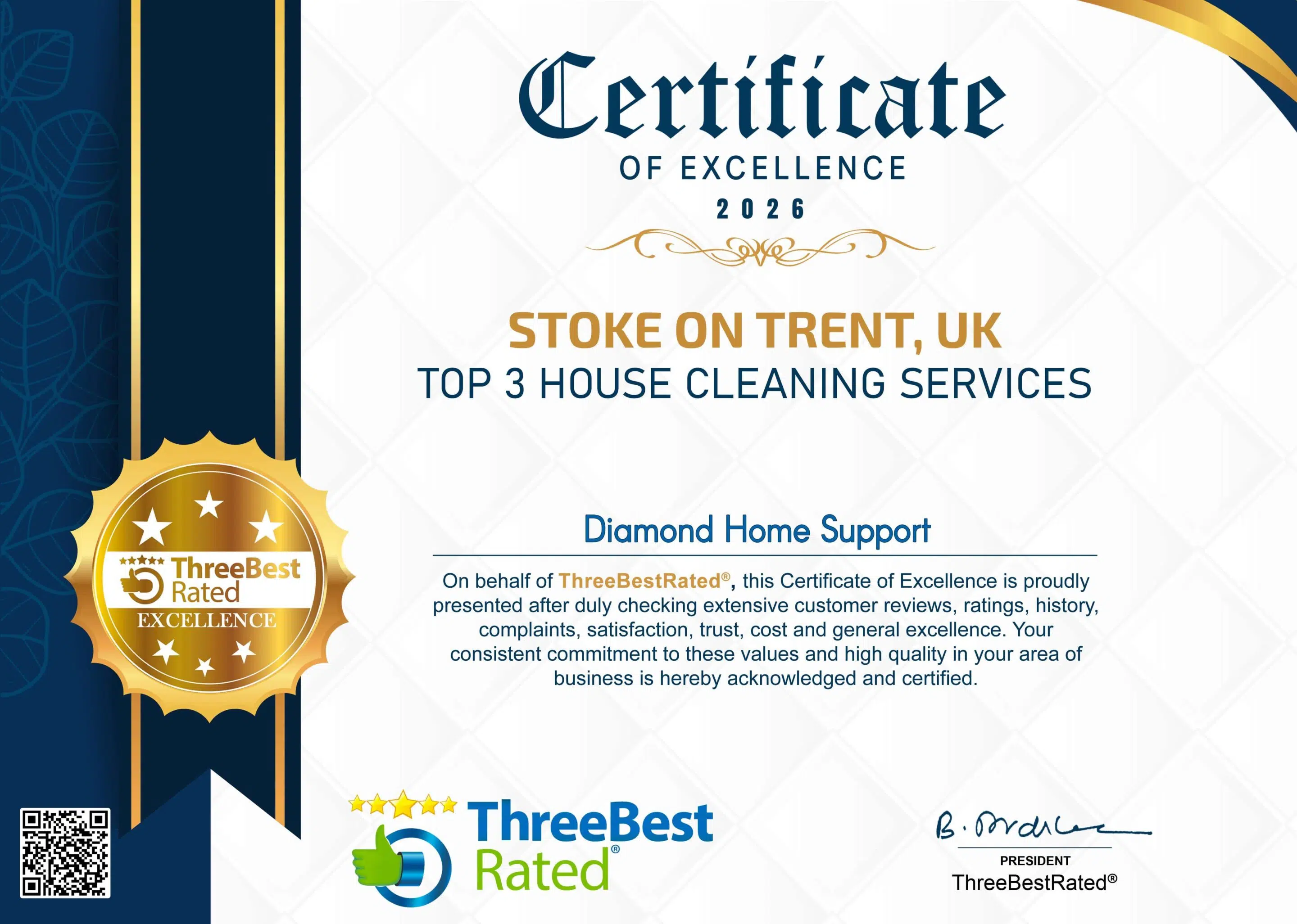 Local Domestic Cleaning Award in Cheadle