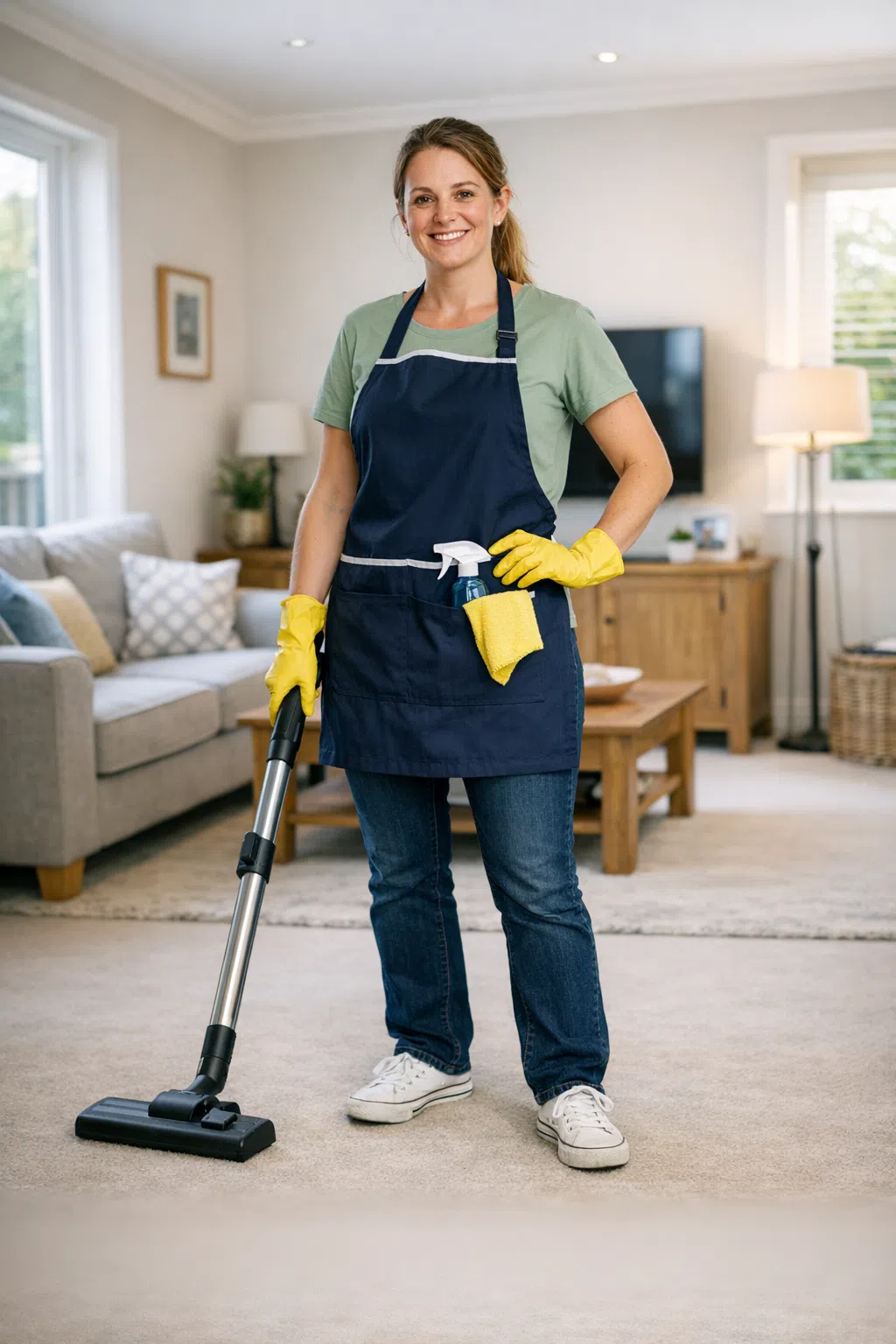 cleaner in Cumbernauld dusting a book shelf