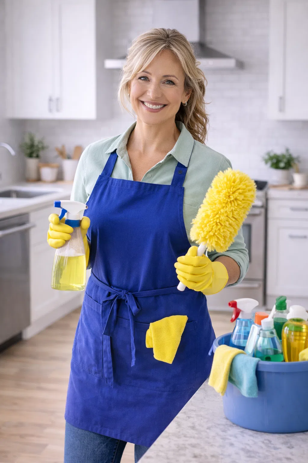 cleaner in weston super mare cleaning a kitchen