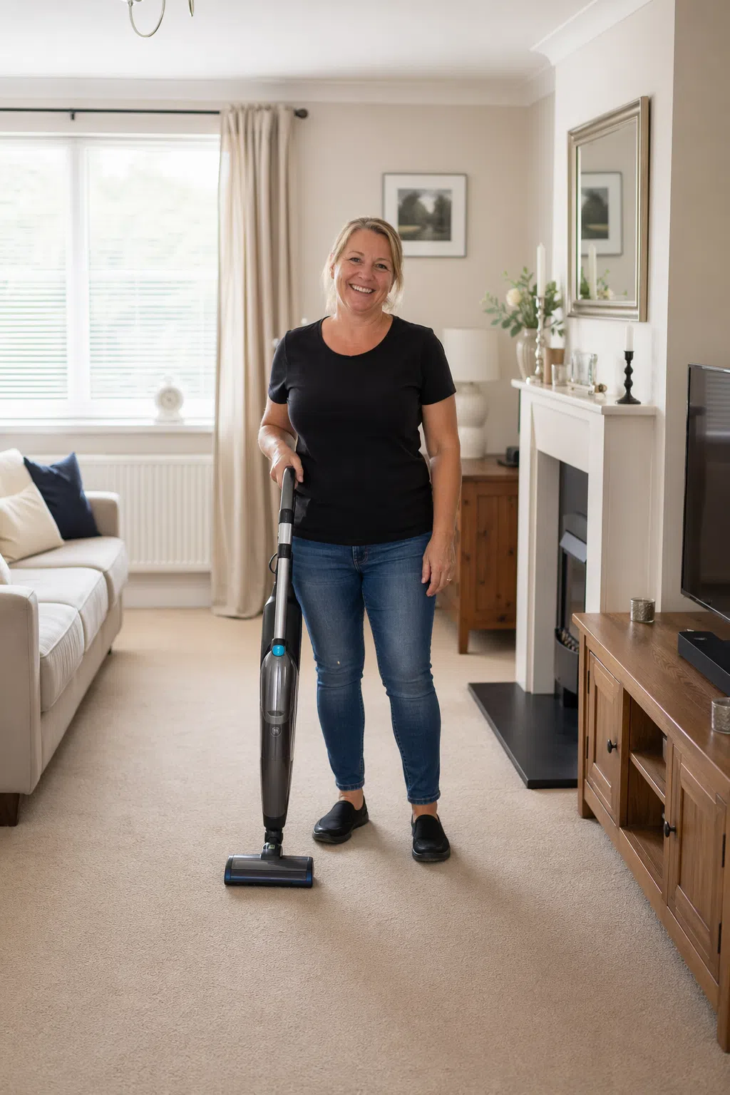 cleaner in Lowestoft cleaner in Lowestoft hoovering a front room