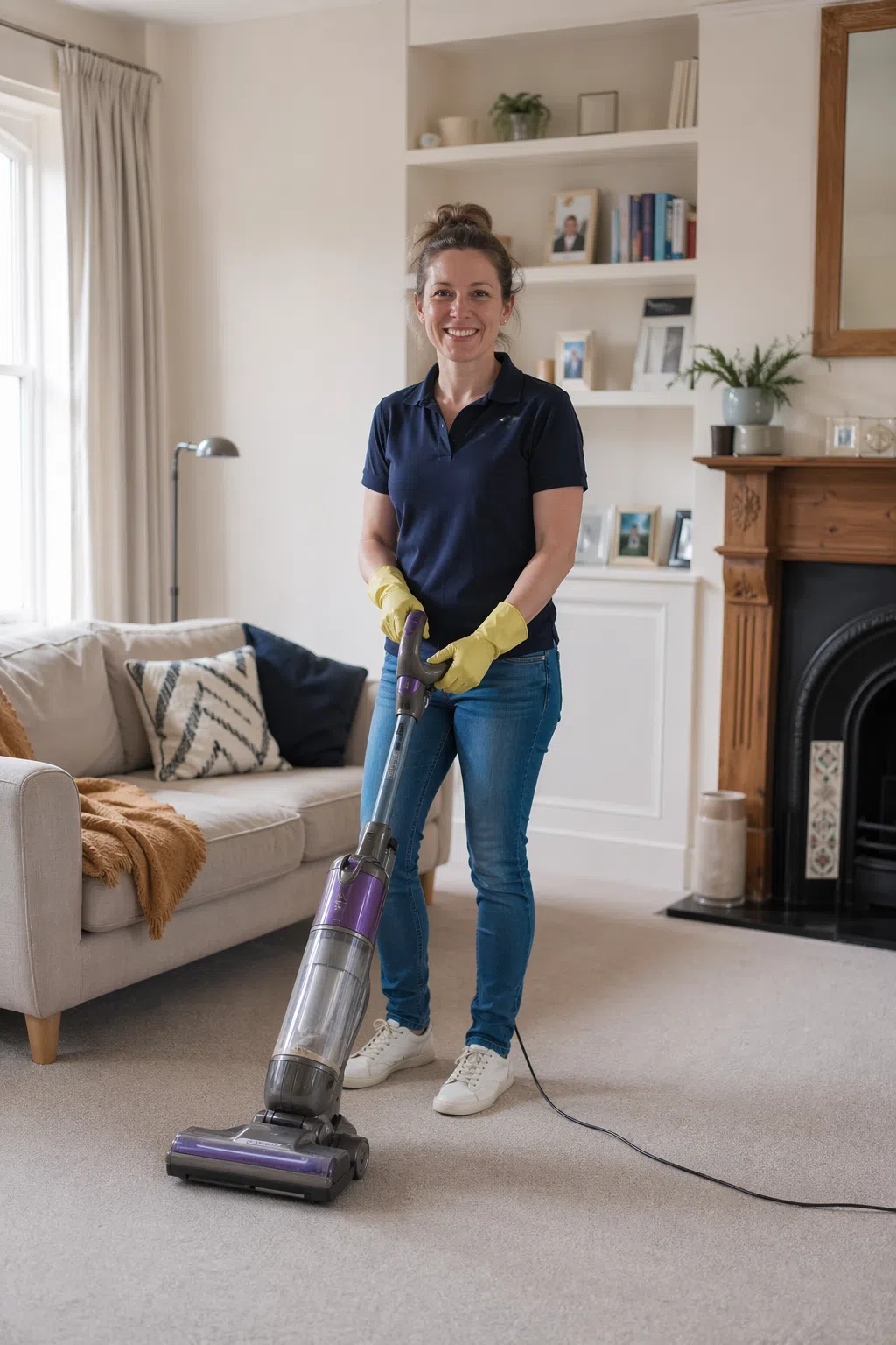 cleaner in Gainsborough cleaner in gainsborough hoovering a lounge