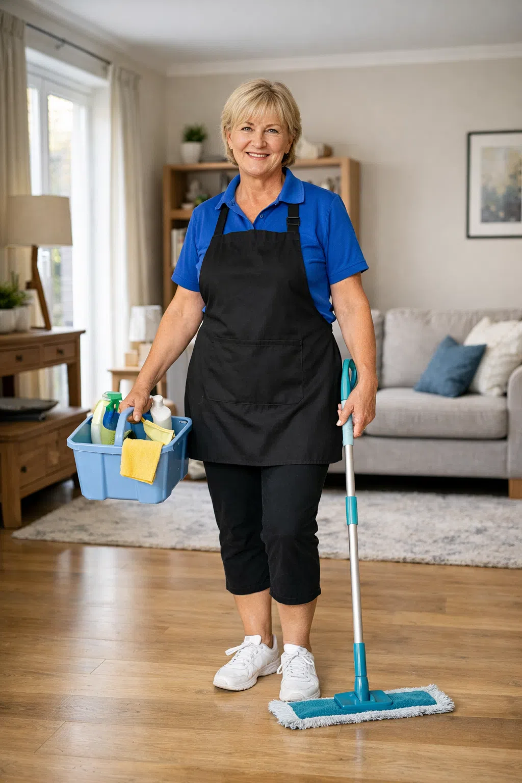 cleaner in Solihull cleaning a home
