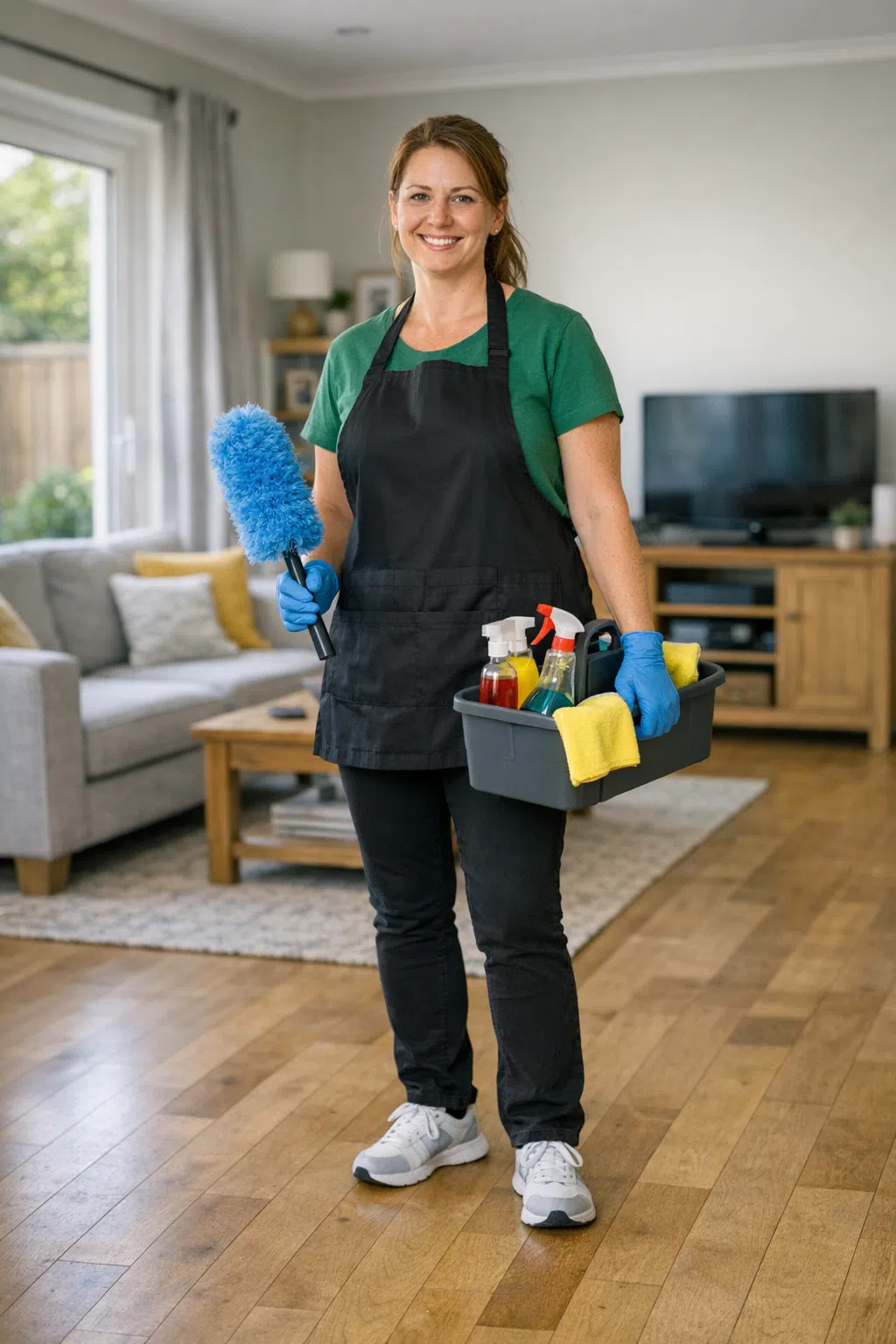 domestic cleaner in Whitehaven cleaning a kitchen