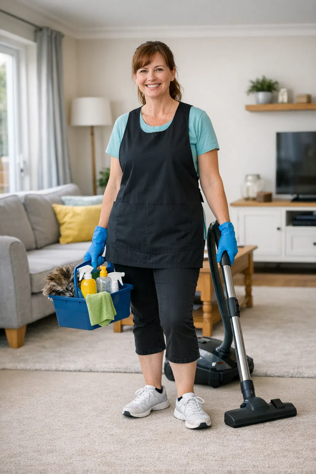 cleaner in rainham cleaning a lounge