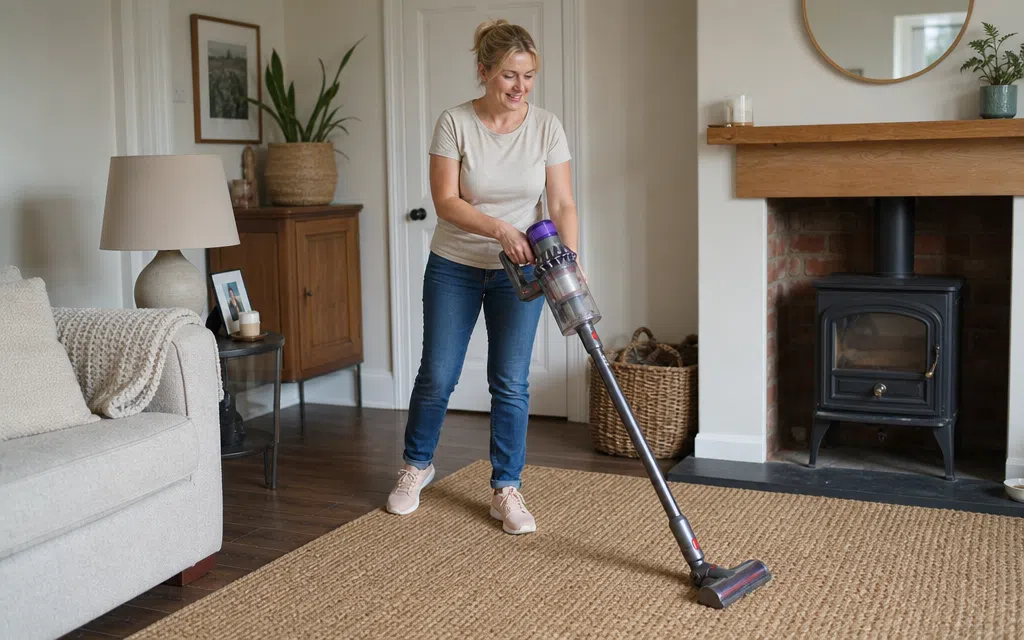 House cleaner in Ayr Diamond Home Support house cleaner cleaning a property in Alloway