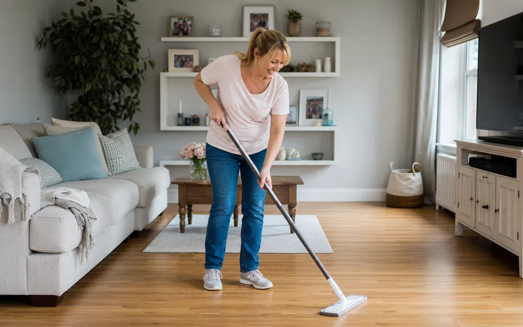 cleaner in Weybridge cleaner in Weybridge cleaning a lounge