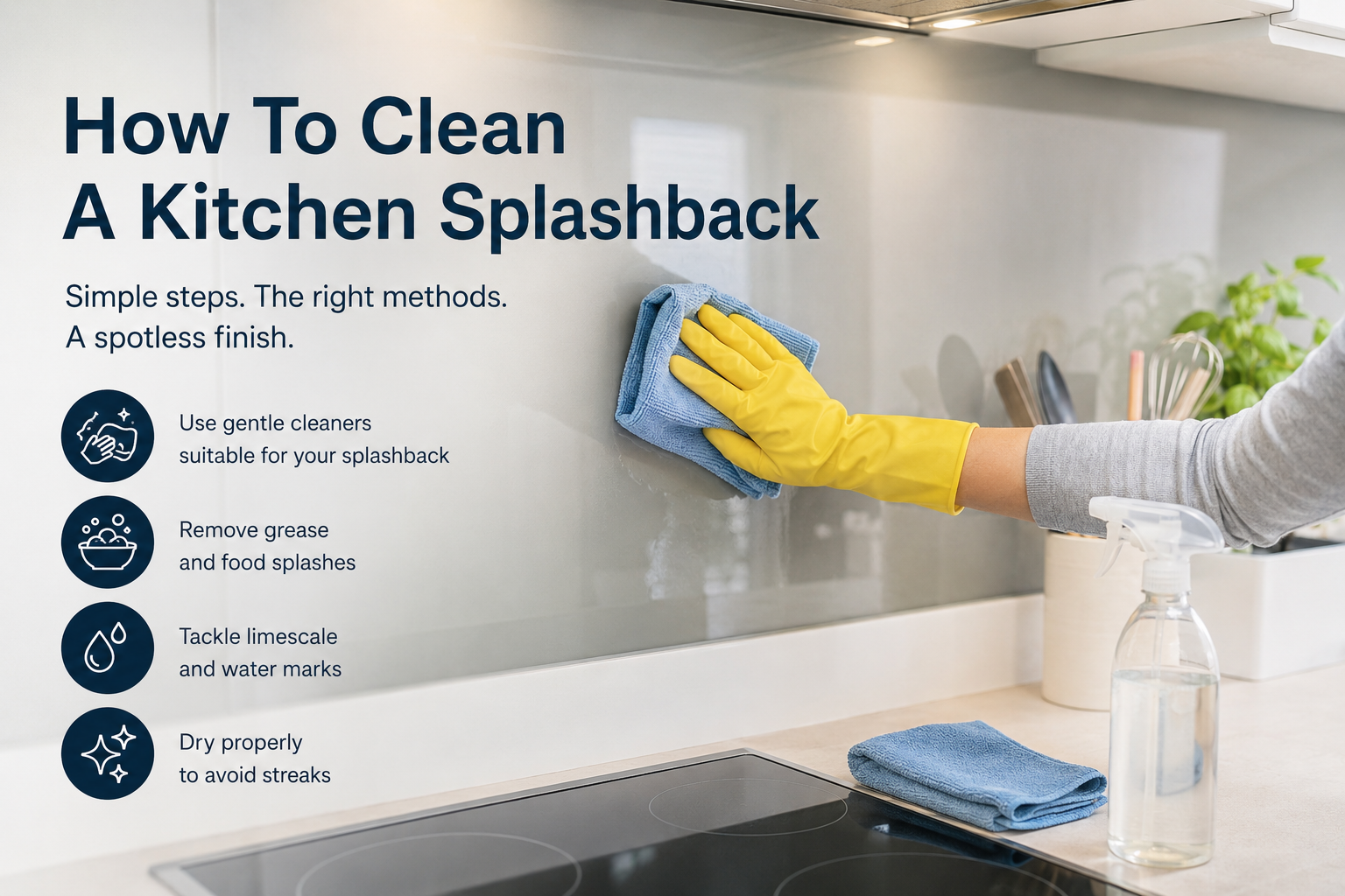 how to clean a kitchen splashback
